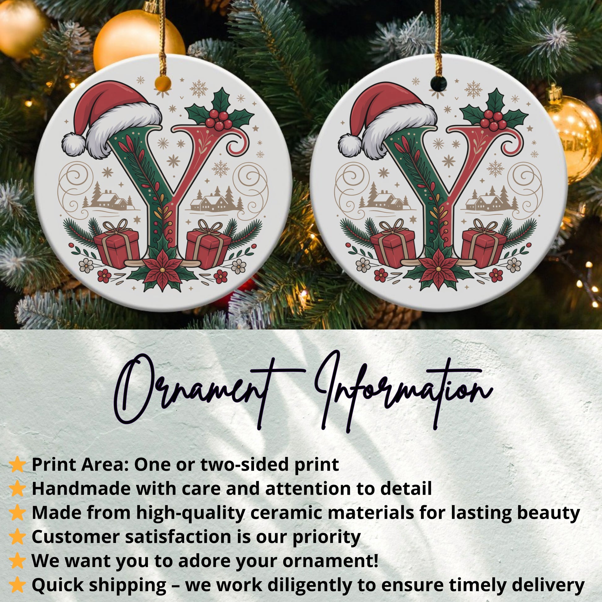 Personalized Christmas Ornaments Festive Holiday product