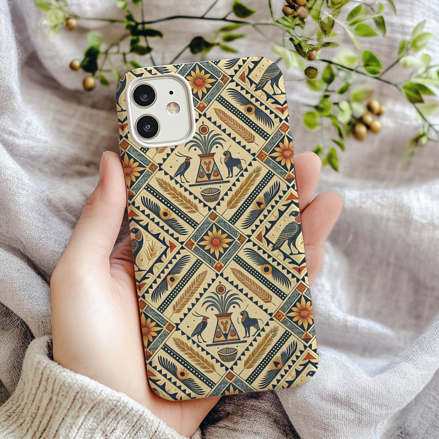 Birds Flowers Animal Pattern Artwork Graphic Custom Phone Case - Walk Greener