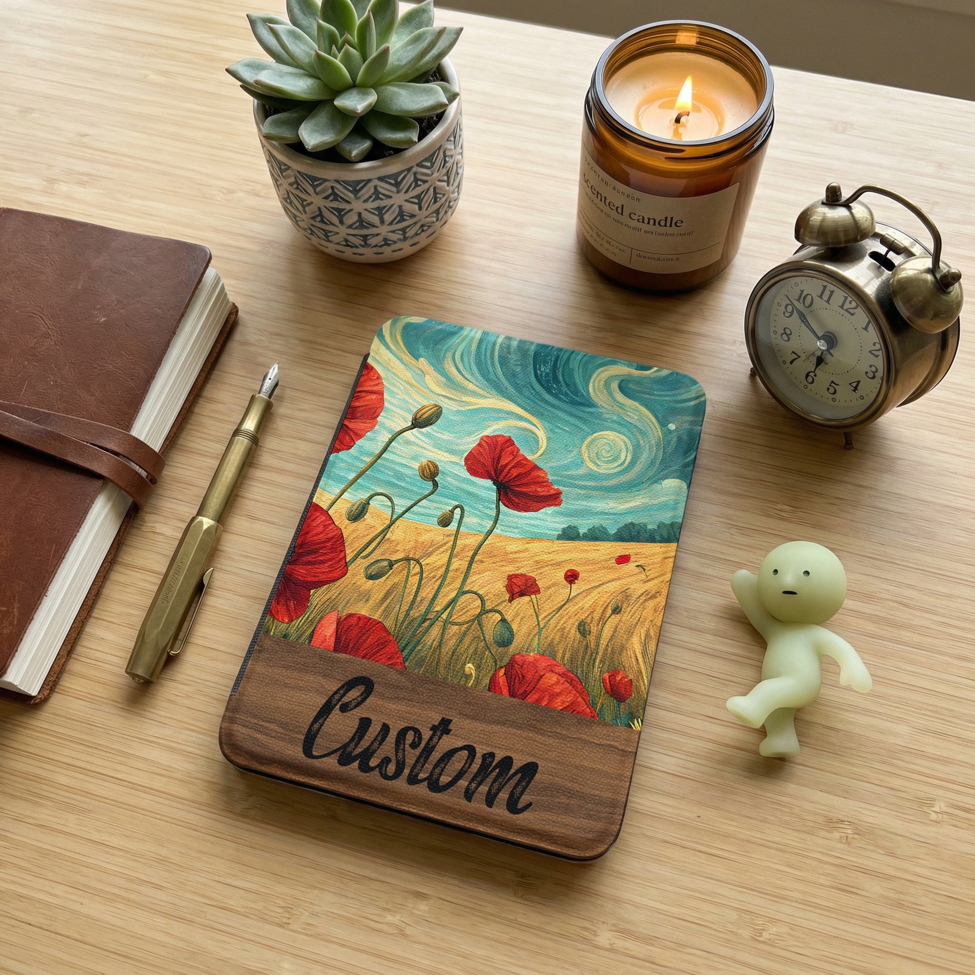 Custom Field of Colorful Poppies Art Mouse Pad