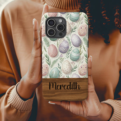 Painted Easter Eggs Pattern Pastel Colors Floral Custom Phone Case - Walk Greener