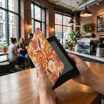 Vibrant Floral eReader Sleeve with Retro Design