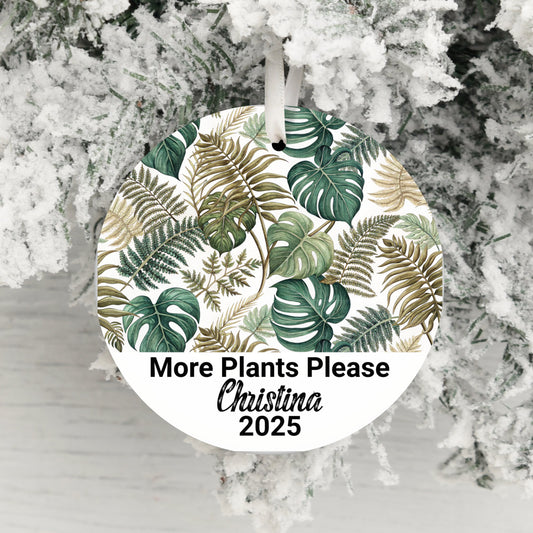 More Plants Please Christina 2025 round ornament product