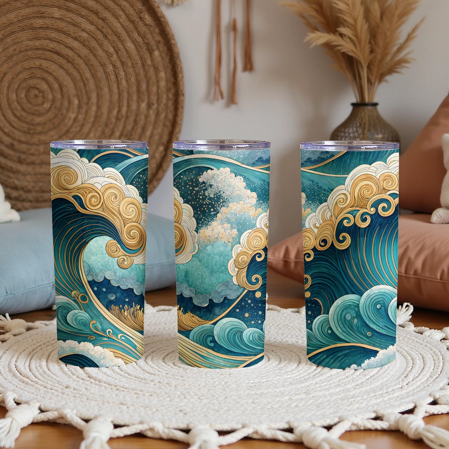 Ocean Waves and Clouds Insulated Tumbler Cup Product