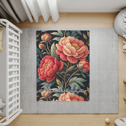 Custom Name Beautiful Flowers With Dark Background - Walk Greener