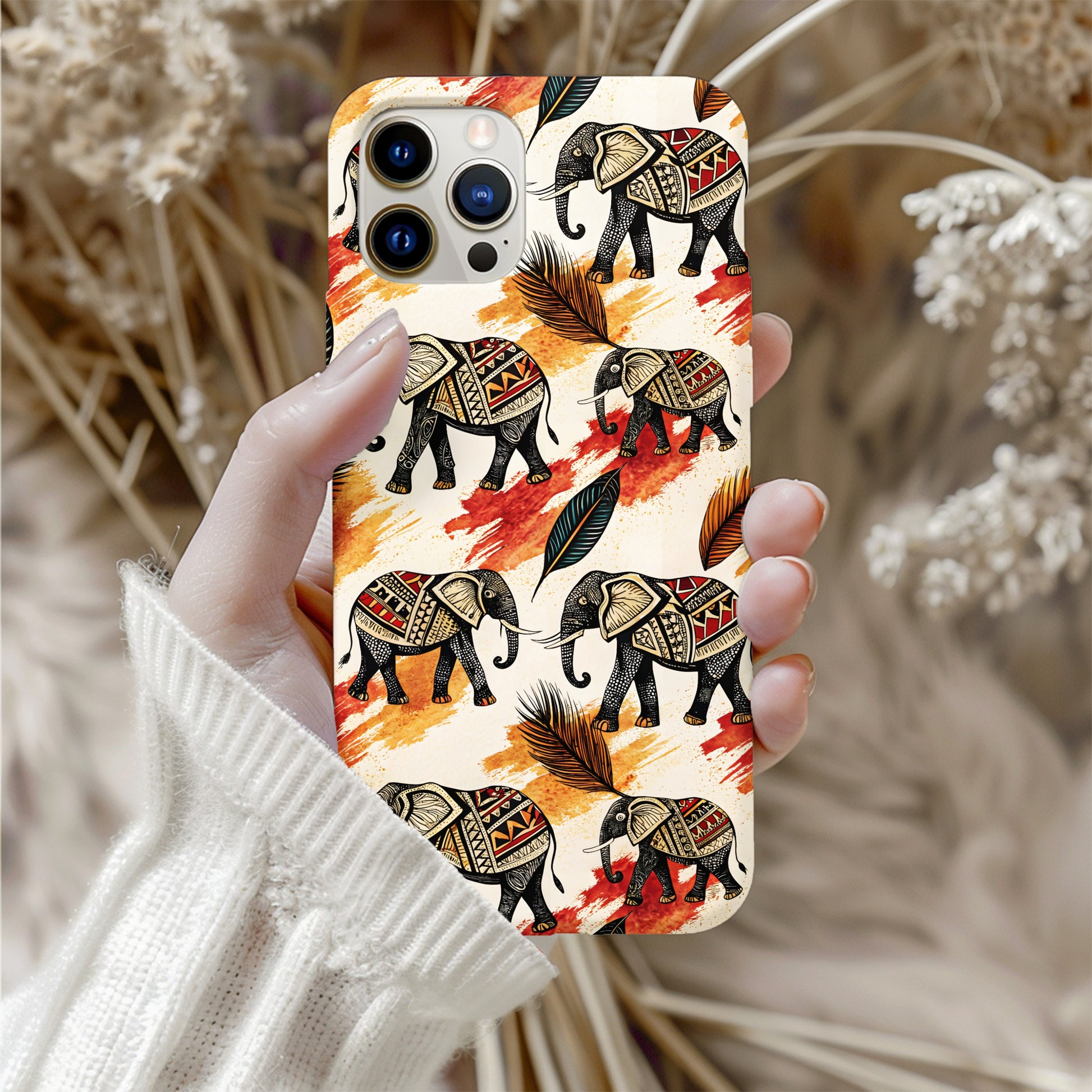 Decorative Elephant Design Artistic iPhone Case
