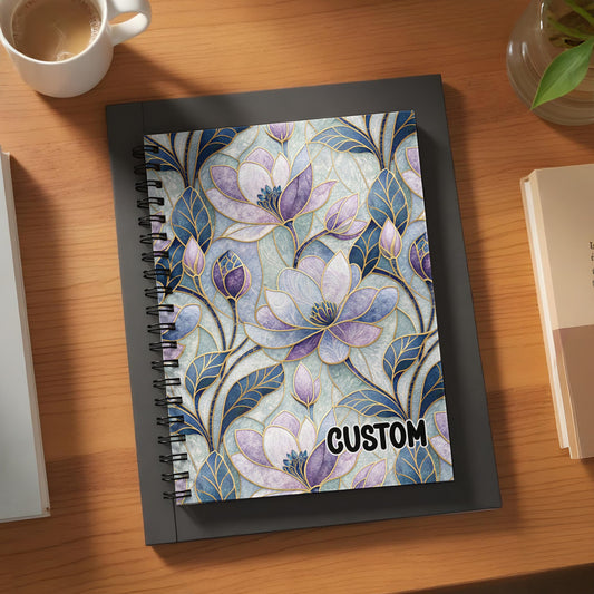 Custom Floral Pattern Spiral Bound Notebook