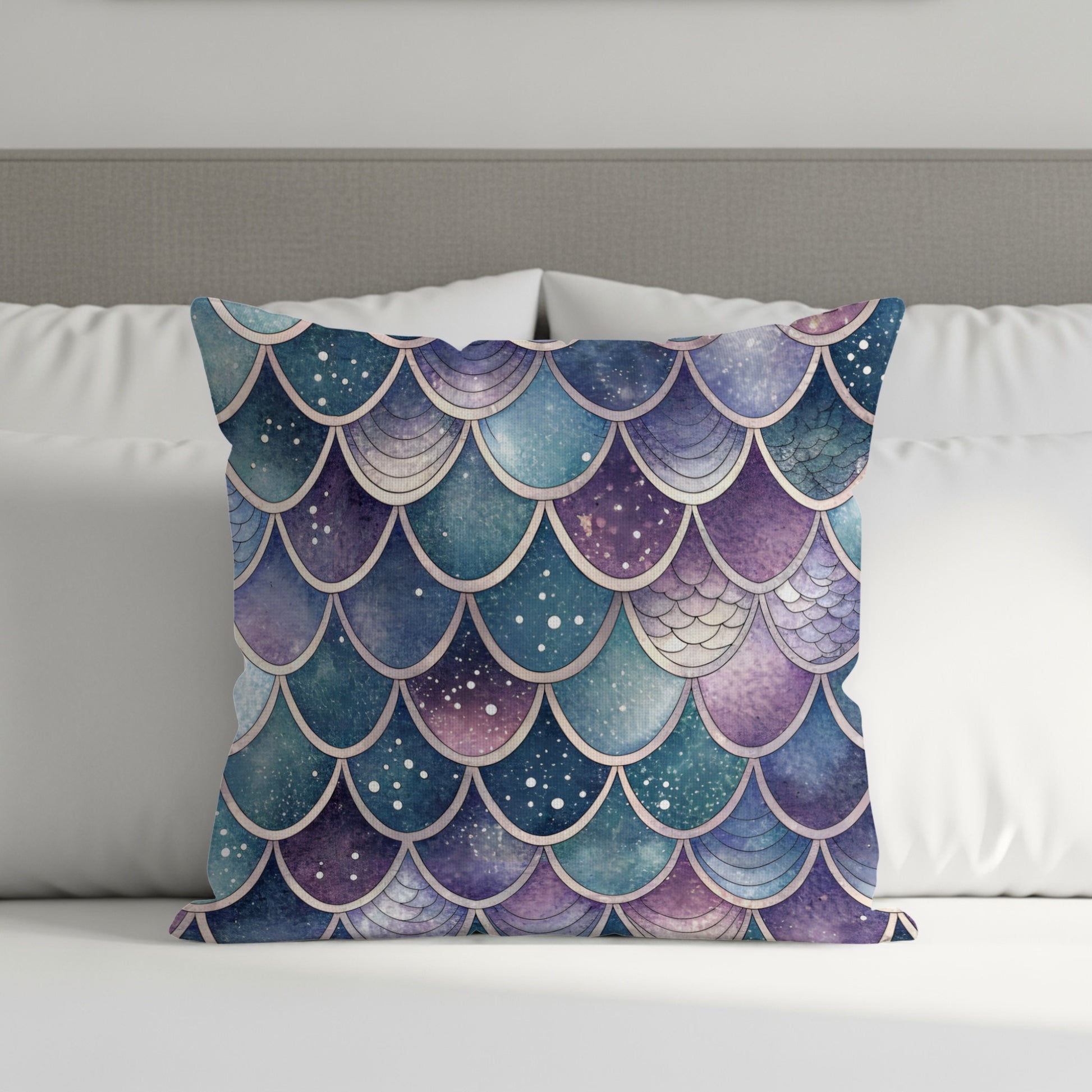 Oceanic Scales Pattern Decorative Pillow Product