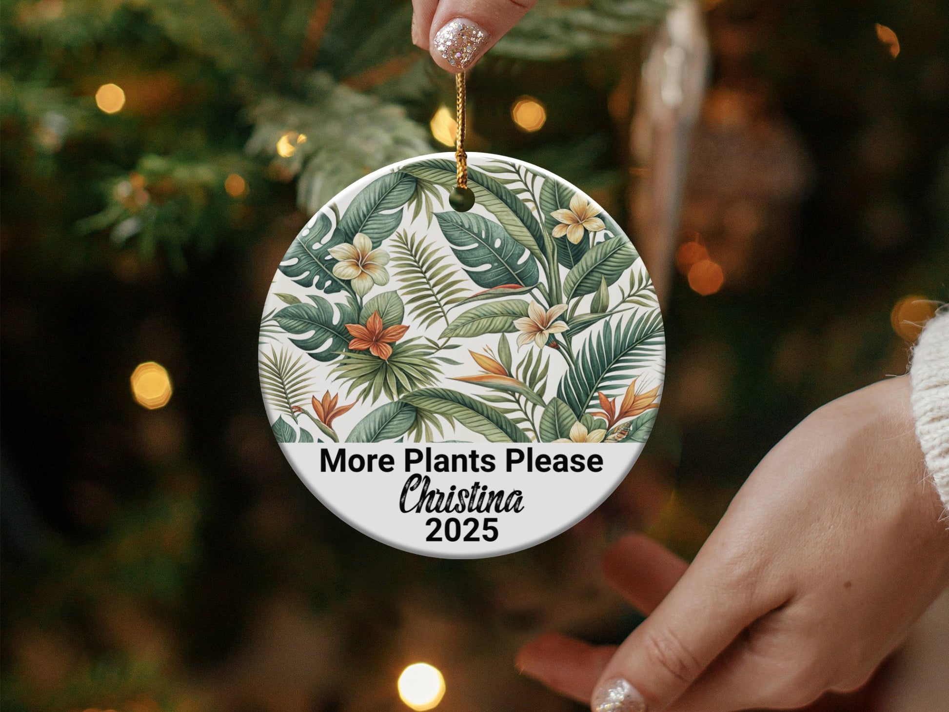 More Plants Please Personalized Ornament product