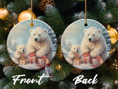 Christmas Polar Bear Family Ornament product