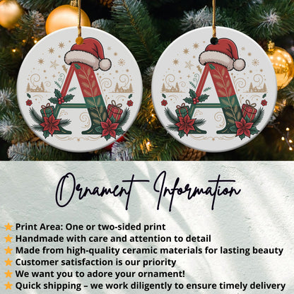 Personalized Christmas Letter A Ornament product