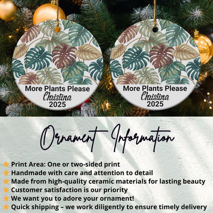 More Plants Please Personalized Ornament product