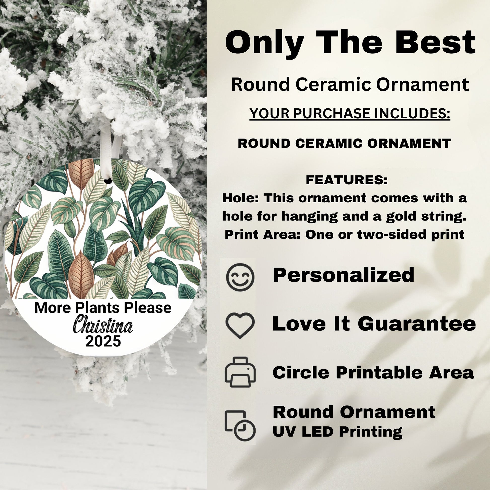 Only The Best Personalized Round Ornament Product