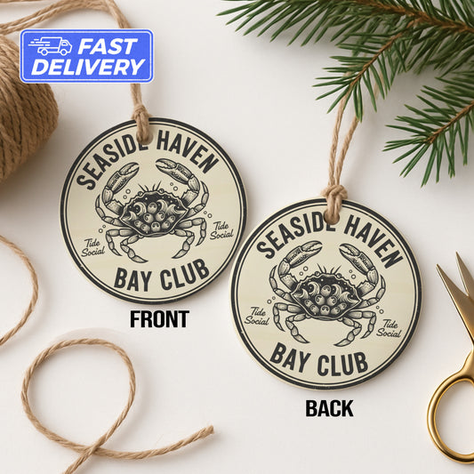 Seaside Haven Bay Club Tide Social Ornament product