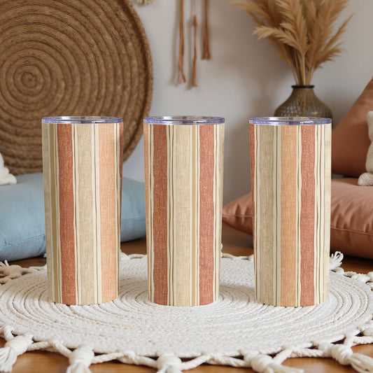 Rustic Striped Design Tall Tumblers for Home Decor