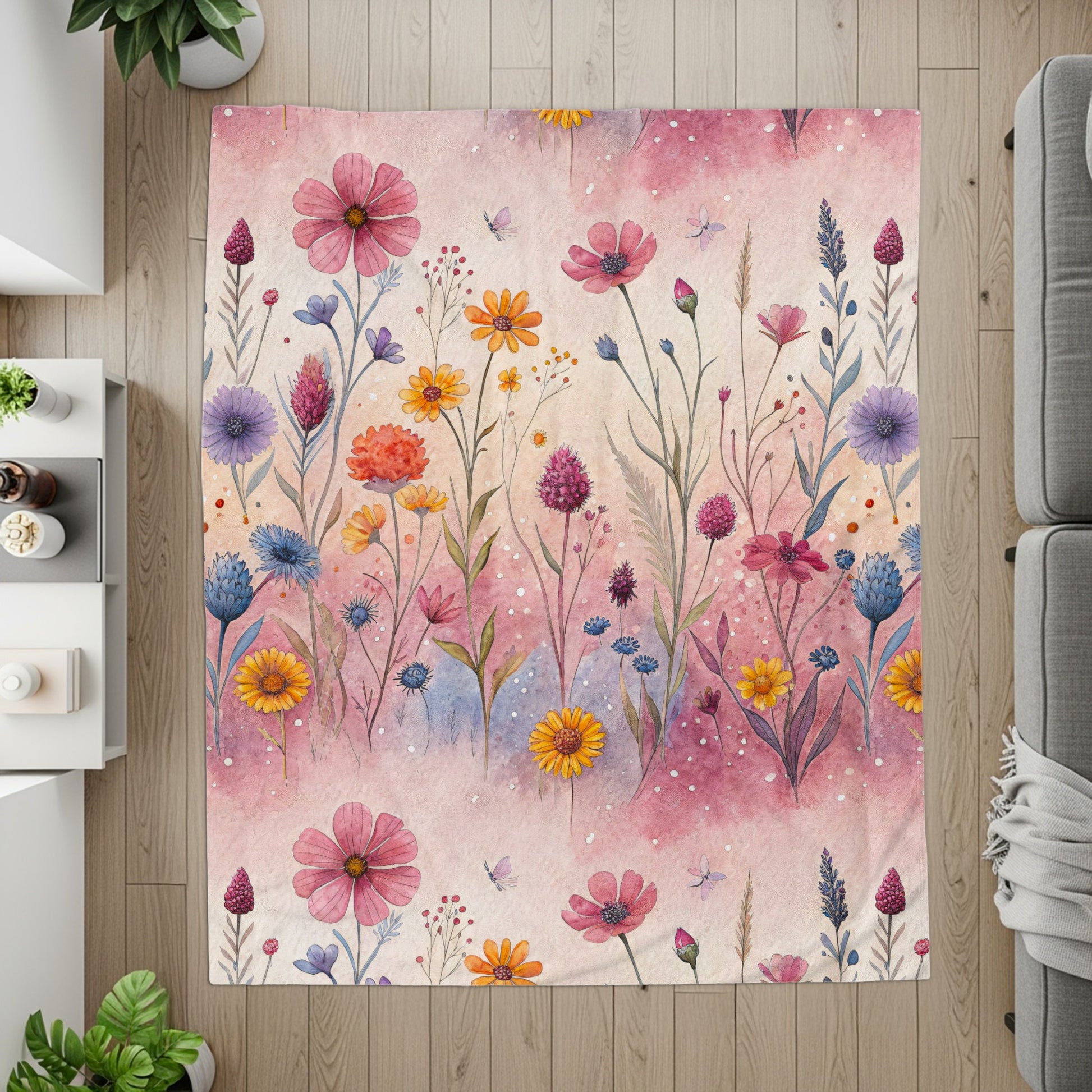 Watercolor Wildflower Meadow Delicate Floral Pattern - Walk Greener
