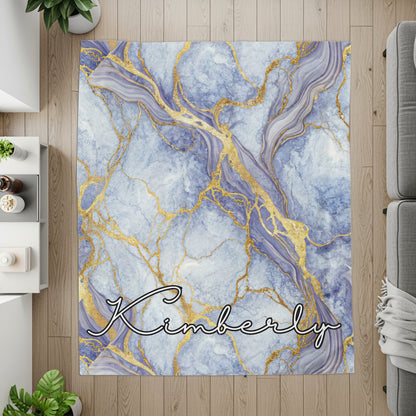 Marble Texture with Golden Veins and Custom Name - Walk Greener