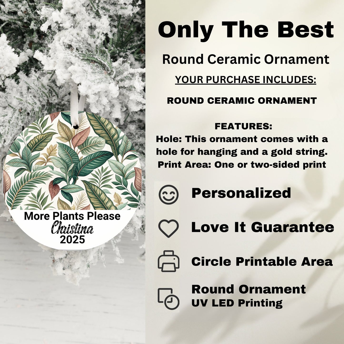 Personalized Round Ceramic Ornament product