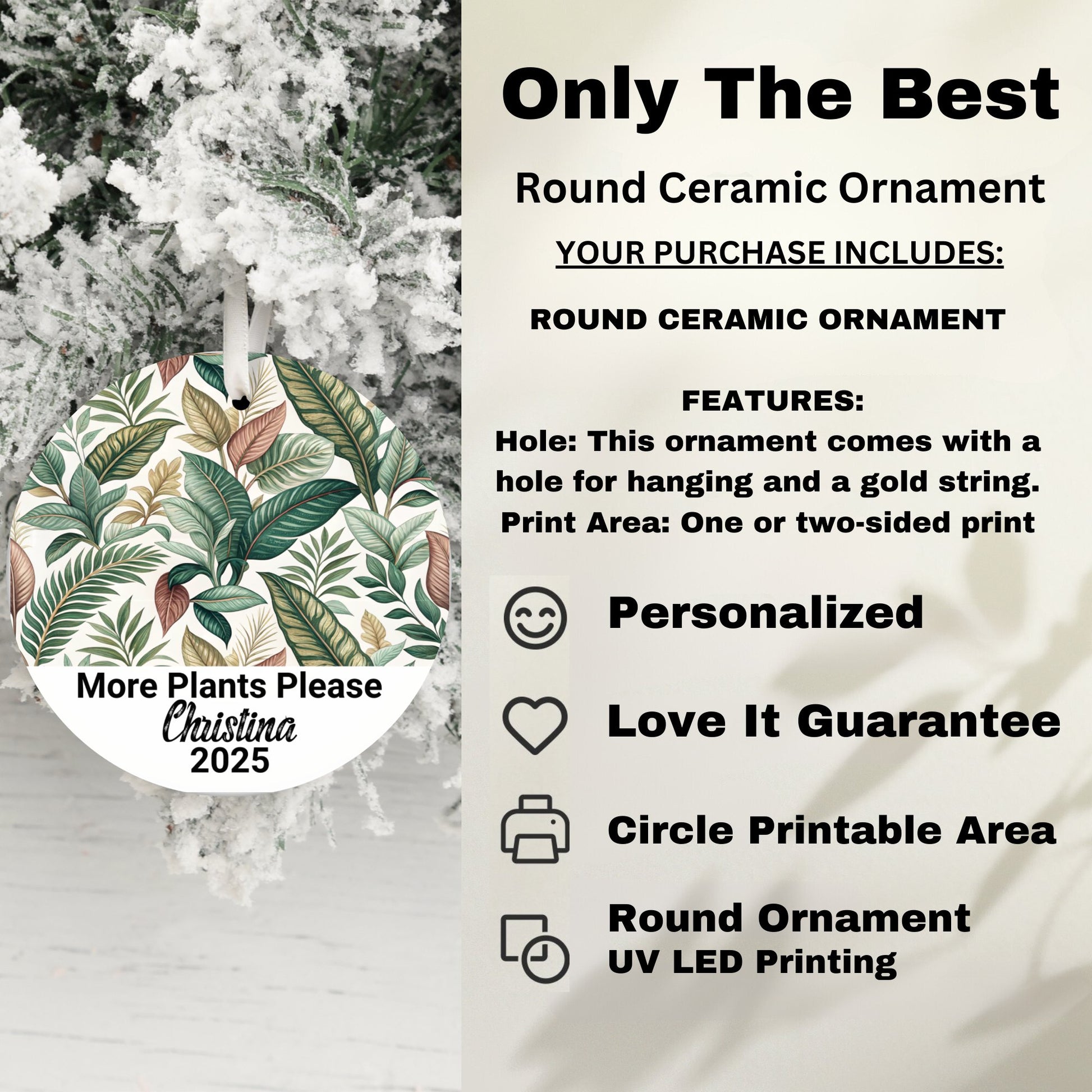 Personalized Round Ceramic Ornament product