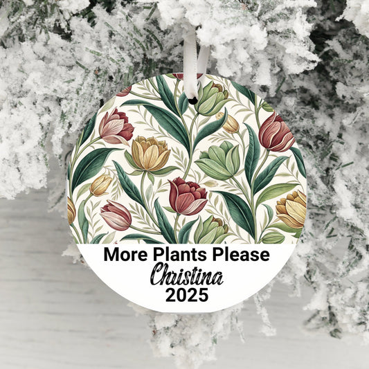 Personalized More Plants Please Ornament product