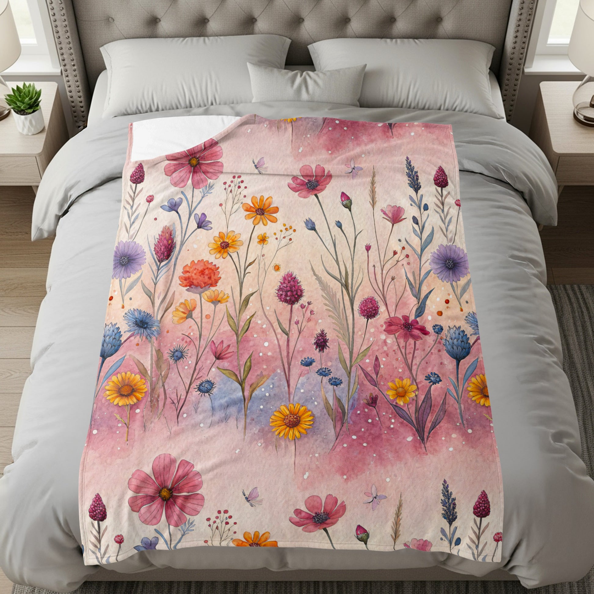 Watercolor Wildflower Meadow Delicate Floral Pattern - Walk Greener