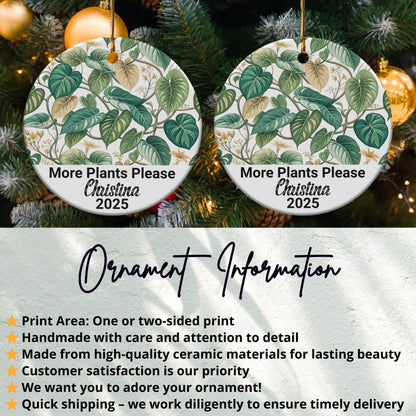 More Plants Please Personalized Ornament product type
