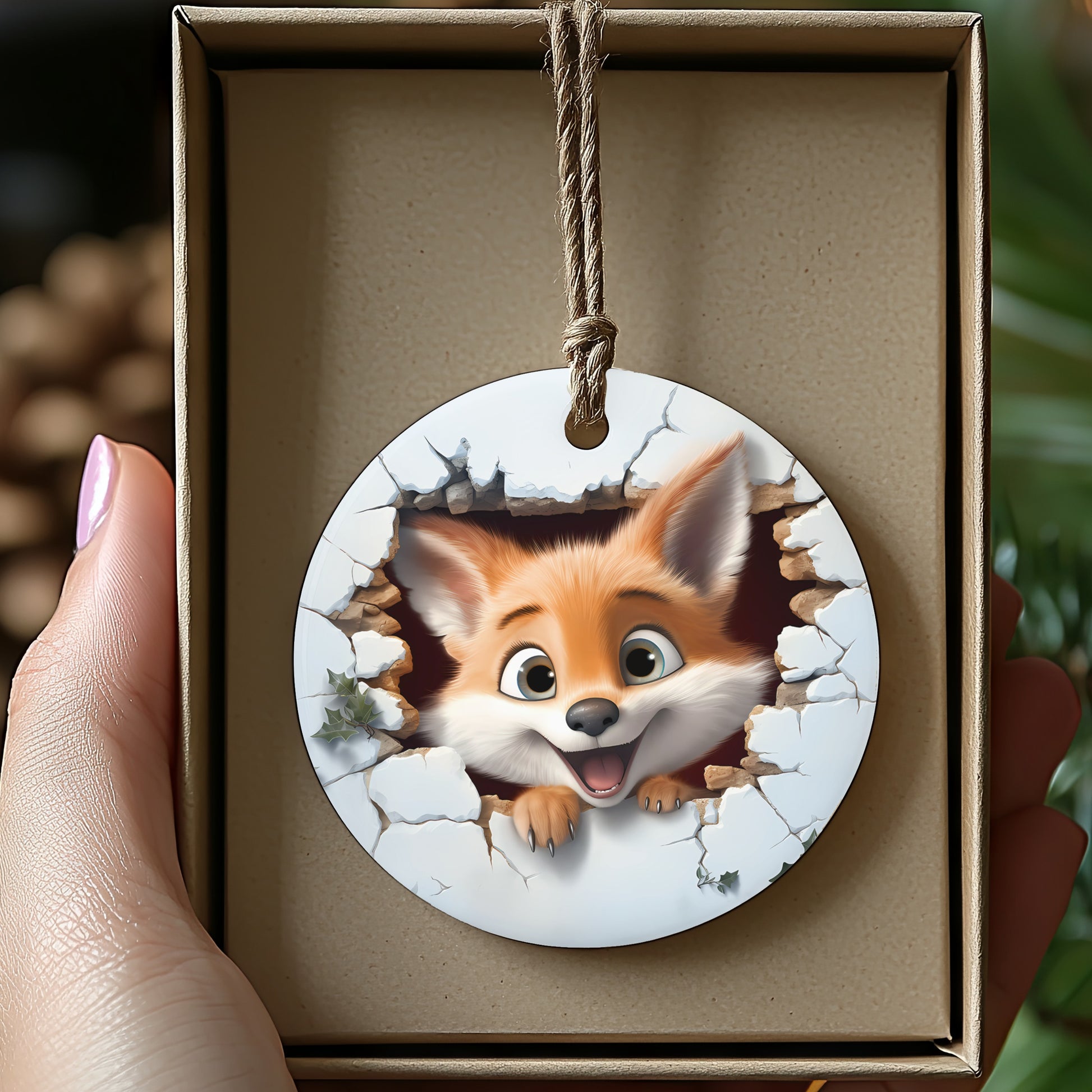 Cute Playful Fox Hanging Decoration product