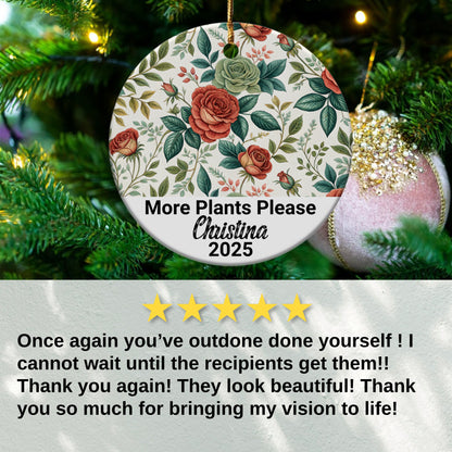 Personalized Floral Ornament Gift Custom Product