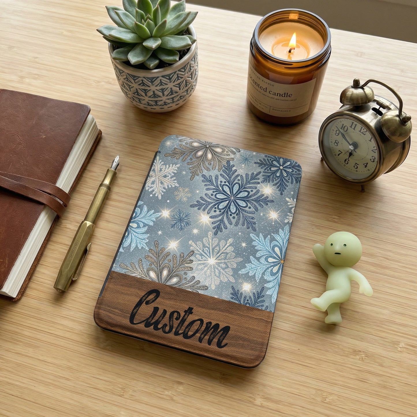 Custom Snowflake Design Personalized Notebook