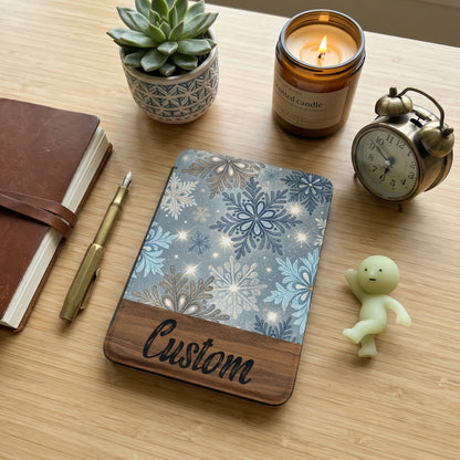Custom Snowflake Design Personalized Notebook