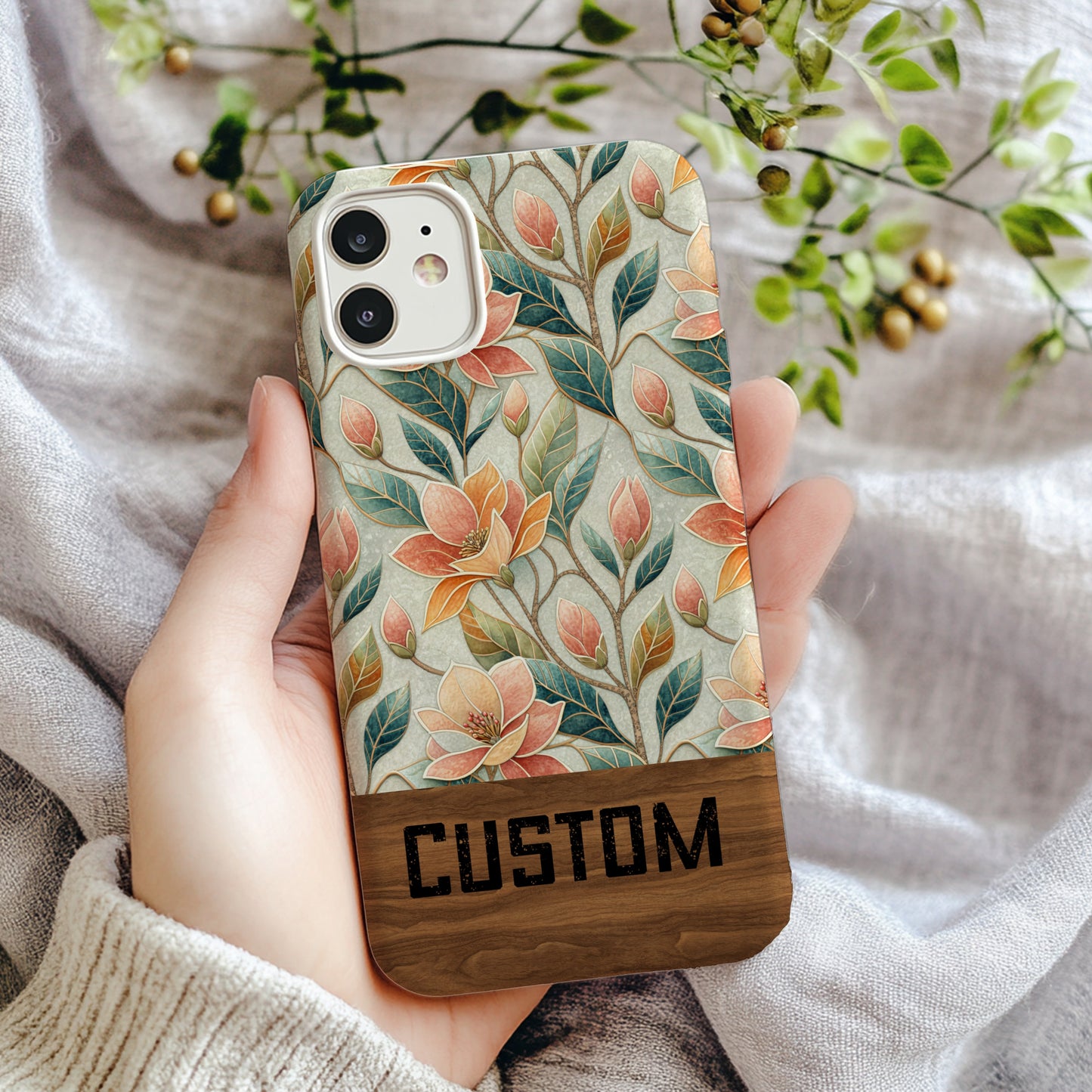 Floral Pattern Custom Design Phone Case Cover