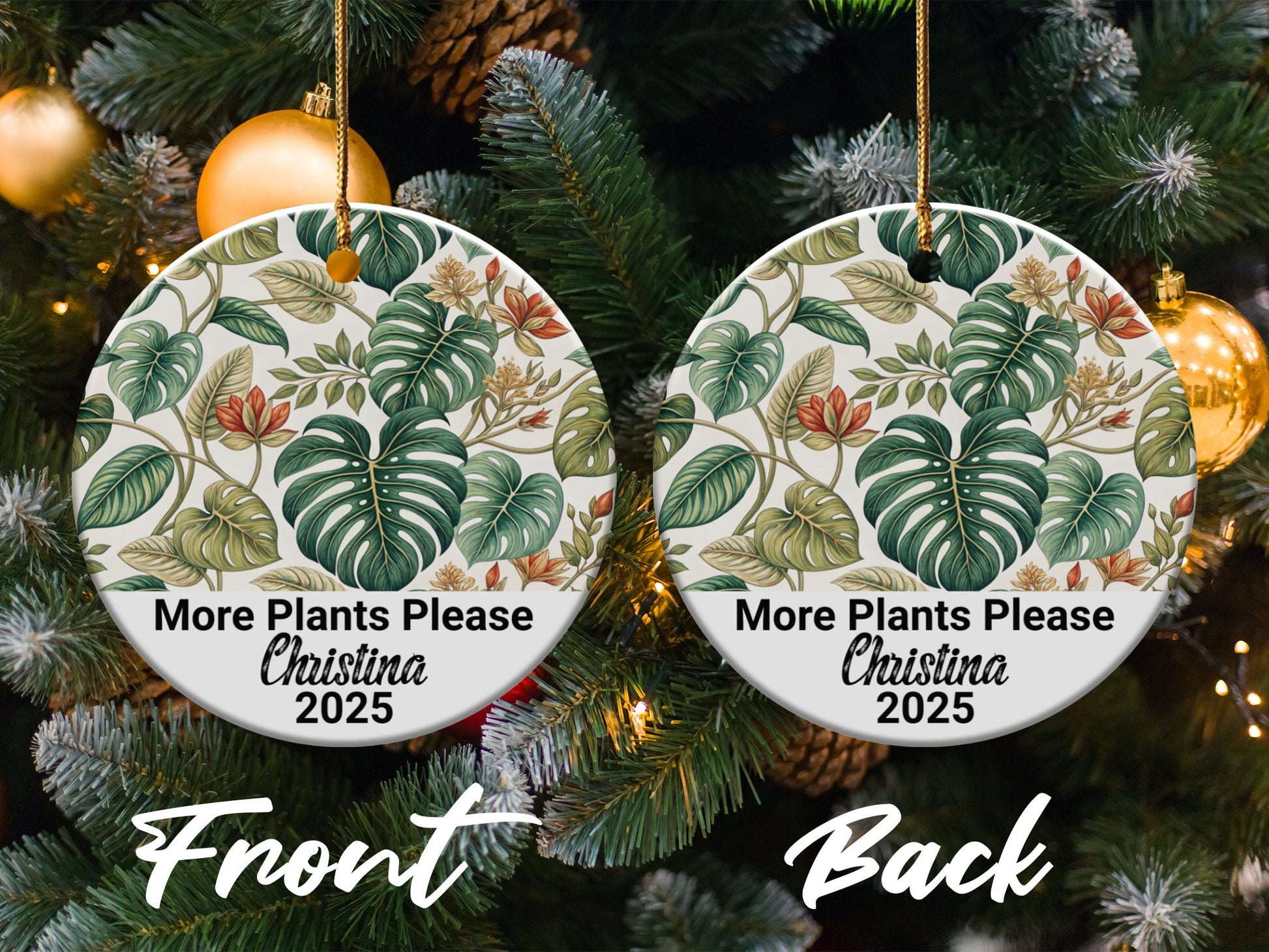 More Plants Please Personalized Ornament product type