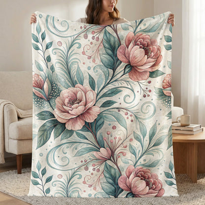 Watercolor Floral Design with Elegant Pink Flowers - Walk Greener
