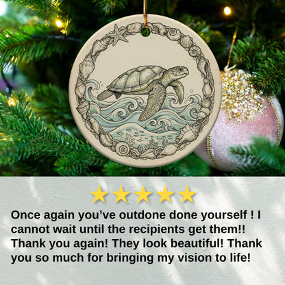 Sea Turtle Design Tree Ornament product type
