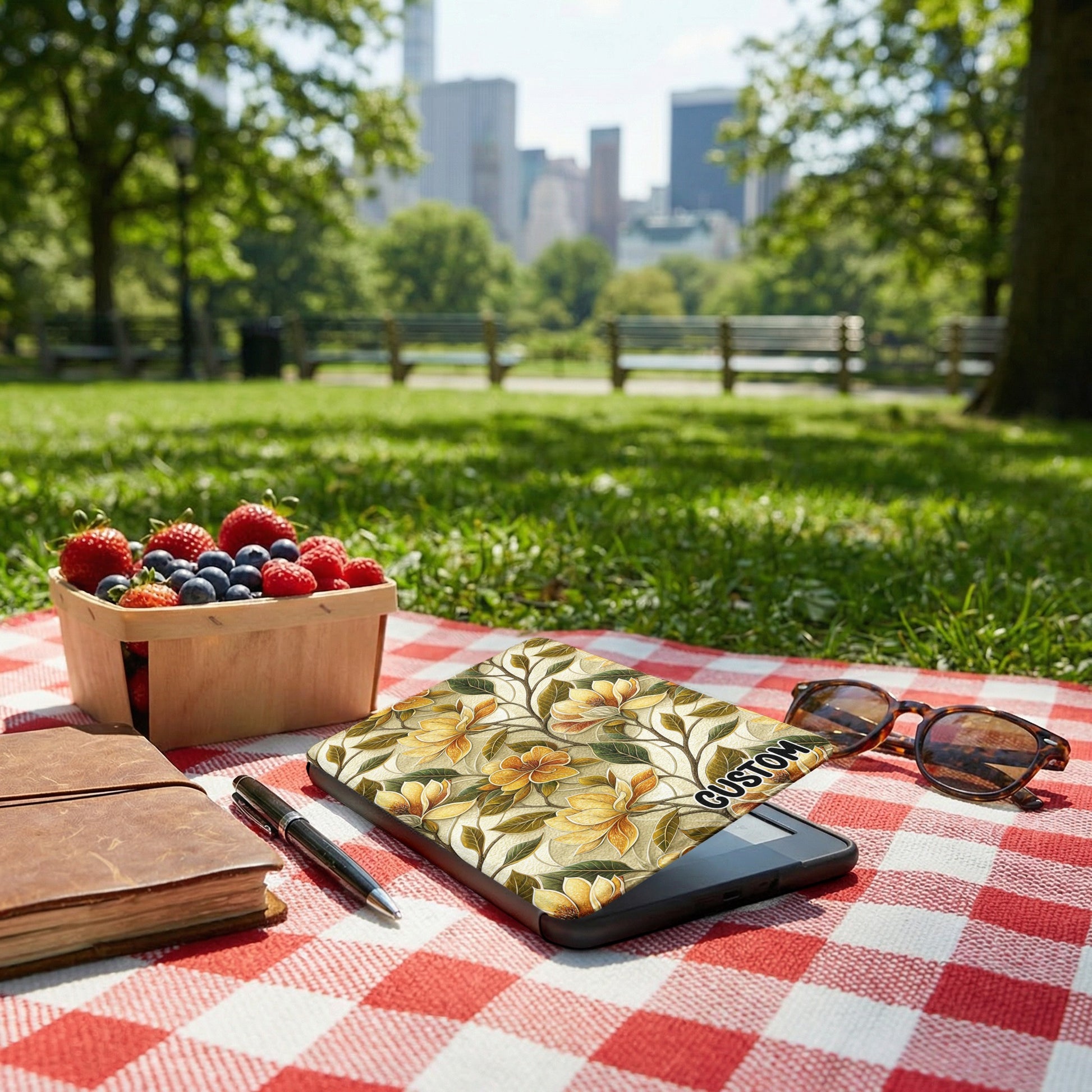 Floral Pattern Custom Tablet Case for Outdoor Use