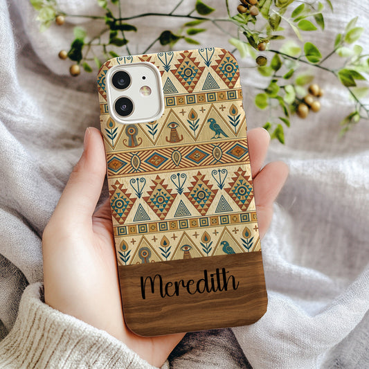 Artistic Egypt Motif Aztec Design Pattern Custom Phone Case - Walk Greener