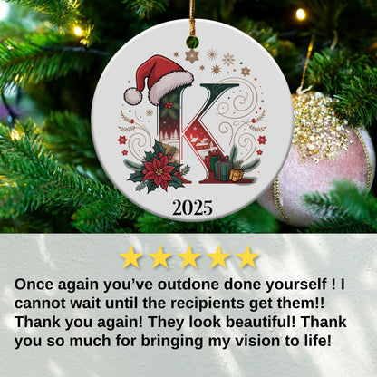 Personalized Initial Ornament Christmas Tree Product
