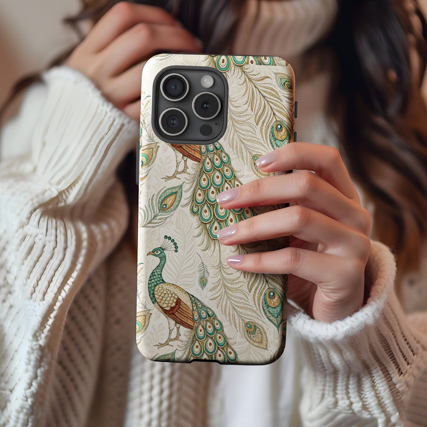 Elegant Peacock Design Phone Case for Stylish Protection