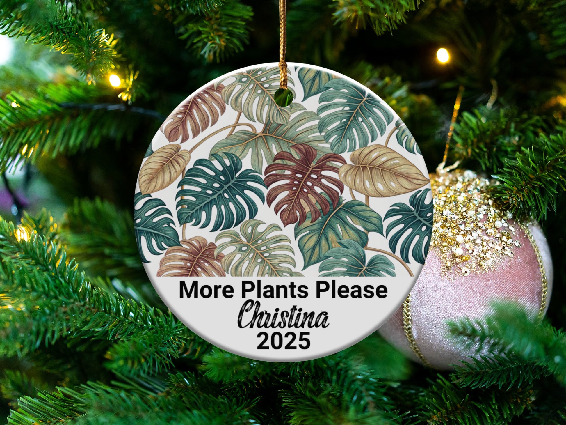 More Plants Please Personalized Ornament product