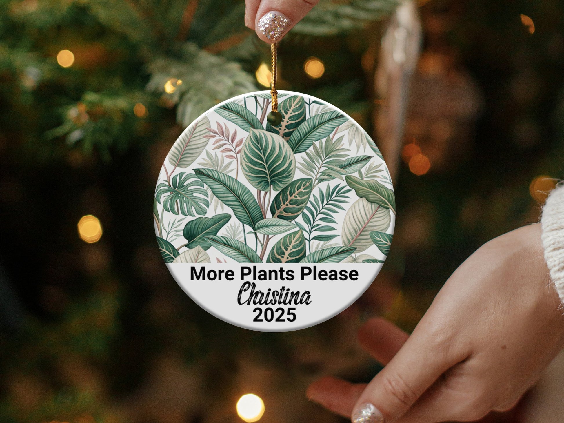 Custom More Plants Please Christmas Ornament product