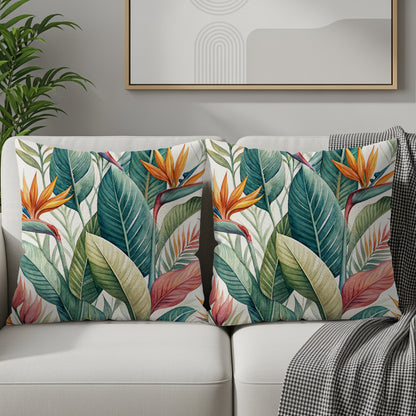 Watercolor Exotic Tropical Floral Design Pillows & Pillow Cases - Walk Greener