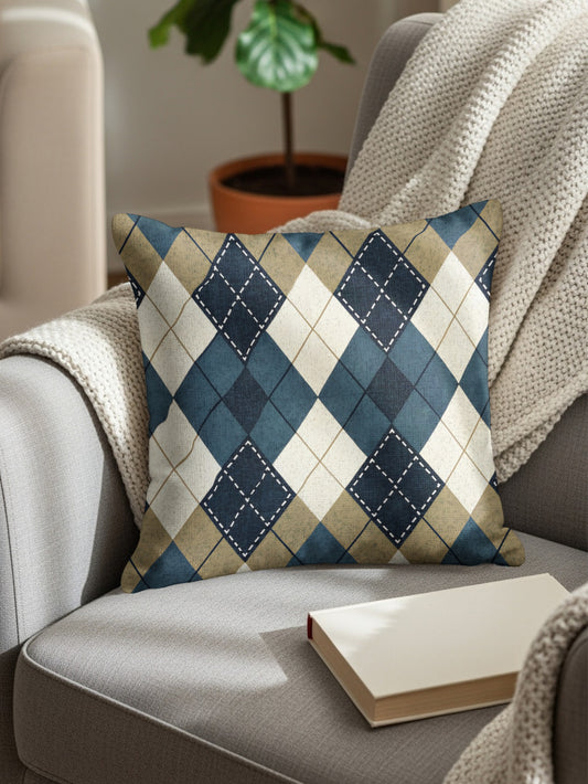 Cozy Argyle Pattern Decorative Throw Pillow product