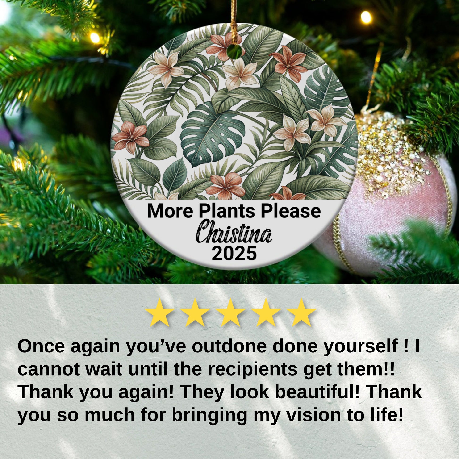 More Plants Please Custom 2025 Ornament product
