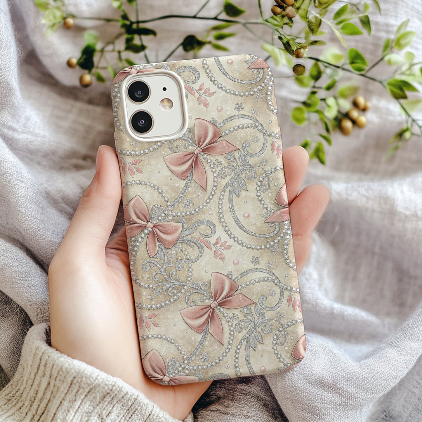 Elegant Decorative Bow Design iPhone Case
