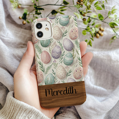 Painted Easter Eggs Pattern Pastel Colors Floral Custom Phone Case - Walk Greener