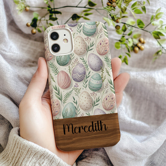 Painted Easter Eggs Pattern Pastel Colors Floral Custom Phone Case - Walk Greener