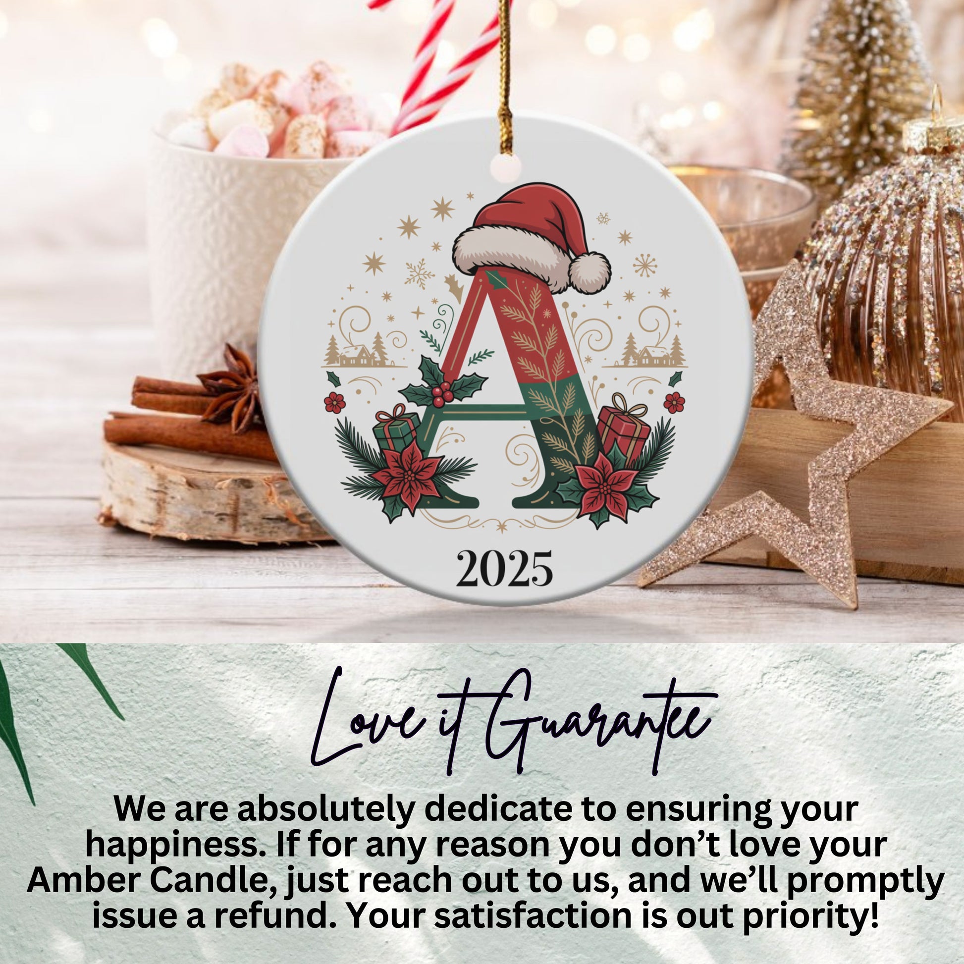 Festive Personalized Christmas Ornament 2025 product type