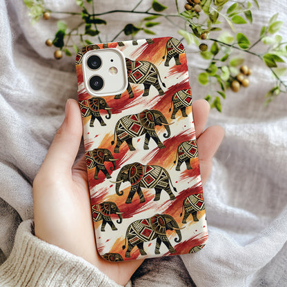 Tribal Elephant Graphic Design for Custom Phone Case - Walk Greener