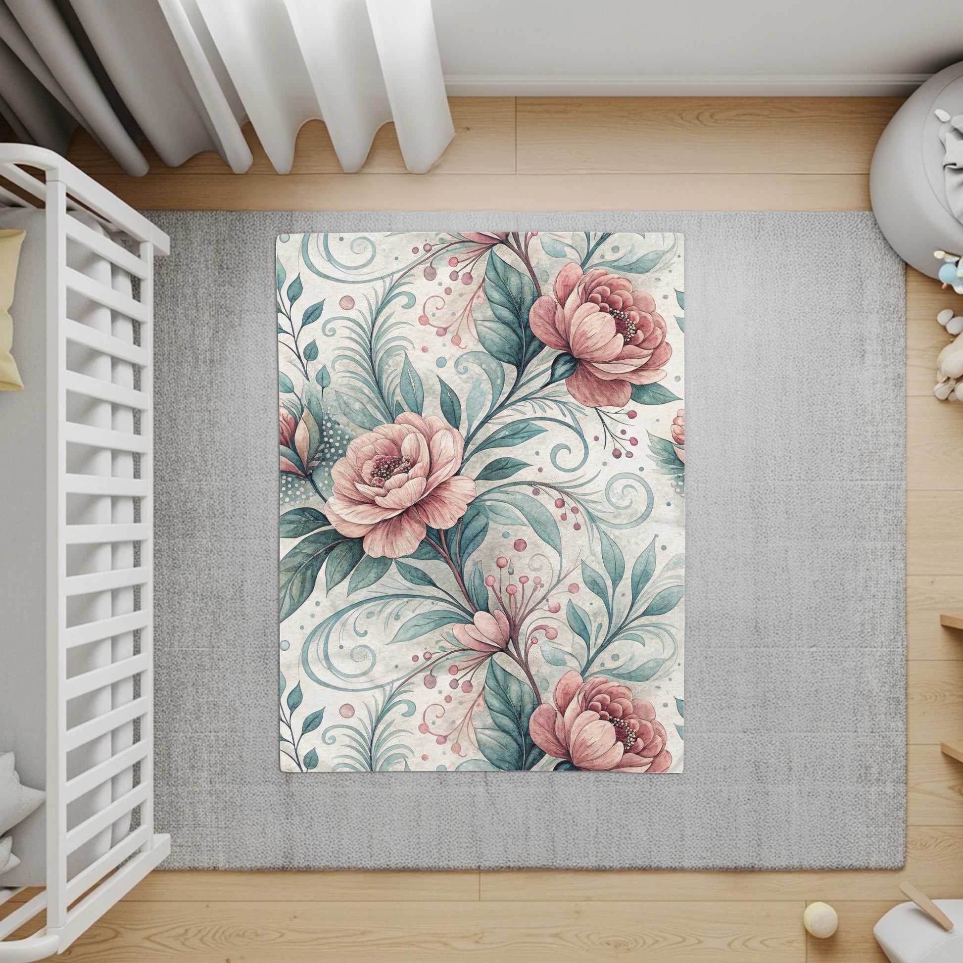 Watercolor Floral Design with Elegant Pink Flowers - Walk Greener