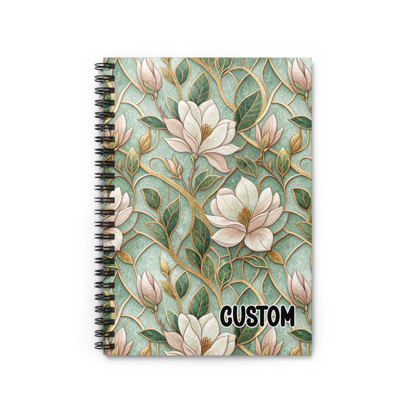 Custom Floral Design Spiral Bound Notebook