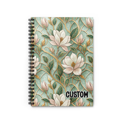 Custom Floral Design Spiral Bound Notebook